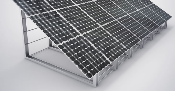 Montagesysteem voor zonnepanelen op een plat dak